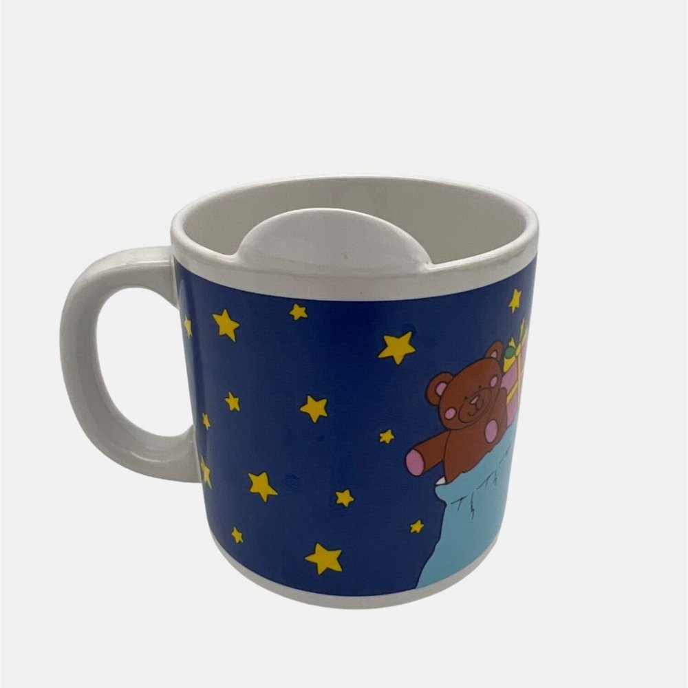 Russ Berrie Have a Jolly Christmas Coffee Mug Santa Claus Item 8521 Taiwan 3.5" - Picture 3 of 6